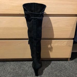 Adorable suede over the knee boot